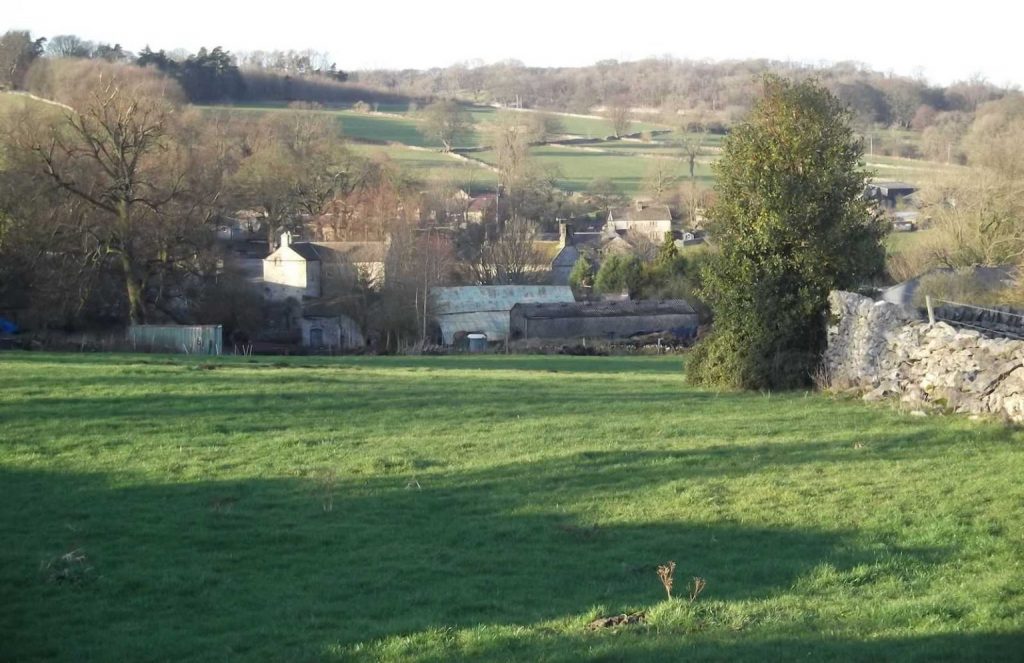 A view of Middleton village over a field at a distance of about 300 meters