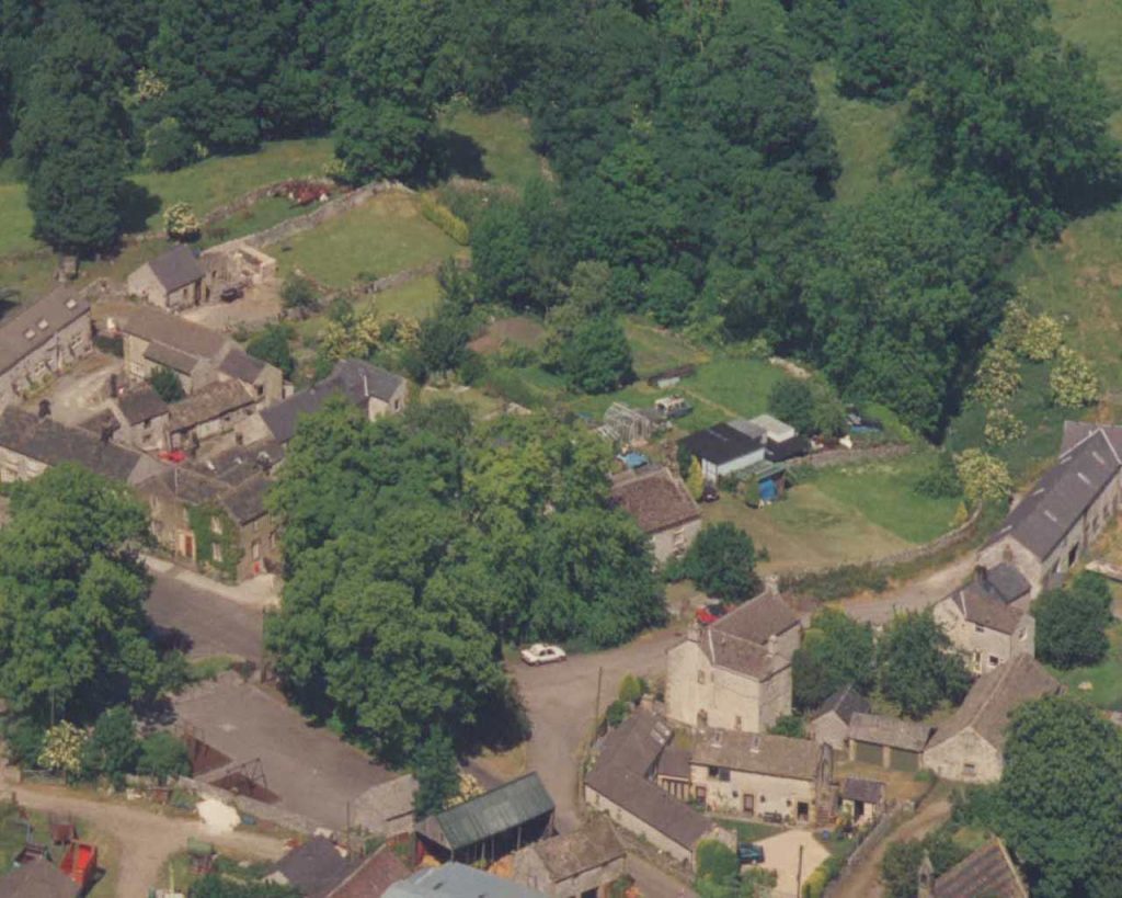 A view of Middleton-by-Youlgrave taken from the air